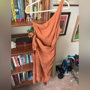 Free People One shoulder smocked Dress